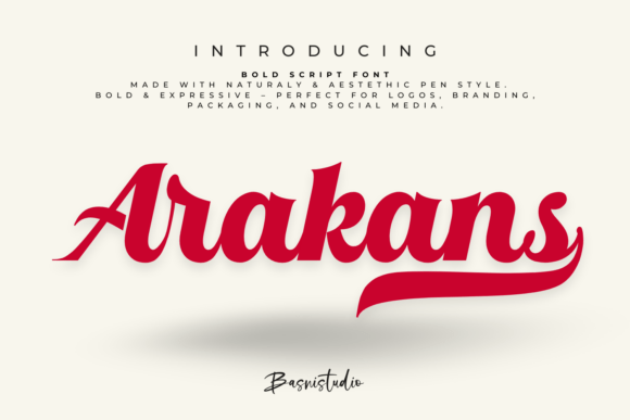 Arakans: A Bold Script Font for Digital Branding