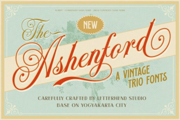 Ashenford Vintage Trio: A Timeless Font for Handmade Creators