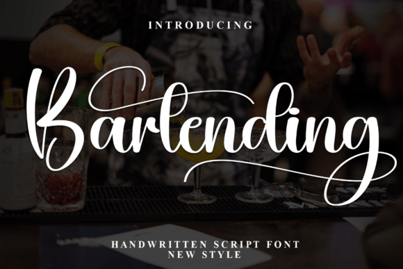 Bartending: A Script Font for Editorial Elegance