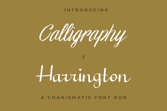 Calligraphy X Harrington Duo: A Font Duo for Sophisticated Branding