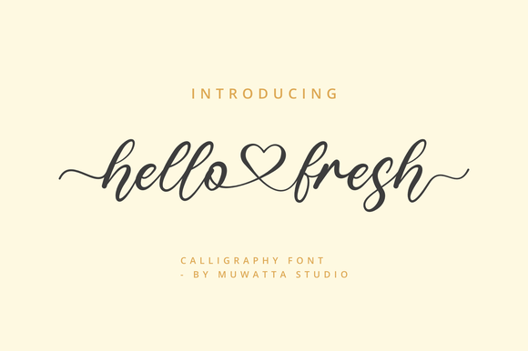 Hello Fresh: A Script Font for Campaign Creativity