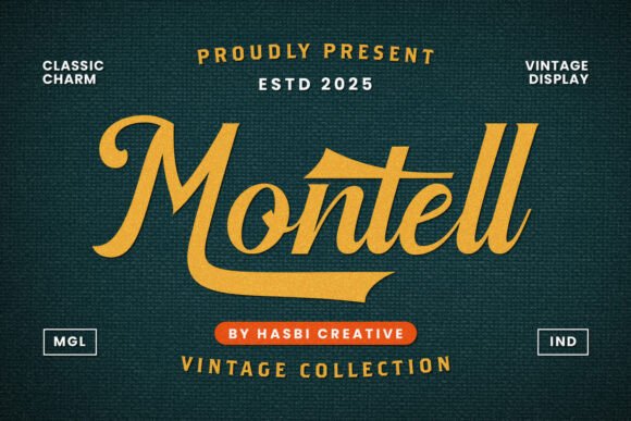 Montell Vintage Script Font for Professional Branding