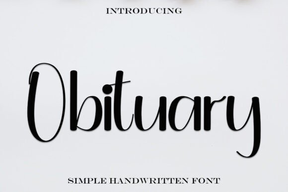 Obituary: A Timeless Script Font for Crafters and Designers