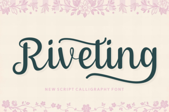 Riveting Script Font for Crafters and Designers