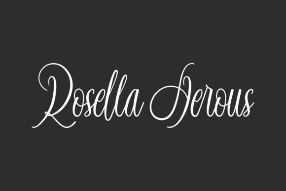 Rosella Aerous: A Script Font for Digital Design