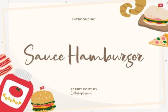 Sauce Hamburger: A Script Font for Editorial Elegance