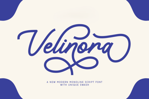 Velinora: A Script Font for Crafters and Product Creators