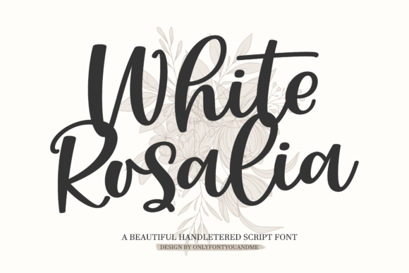 White Rosalia Script Font for Handmade Creations